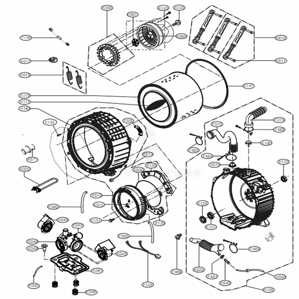 LG Inlet Hose - MEJ62305106