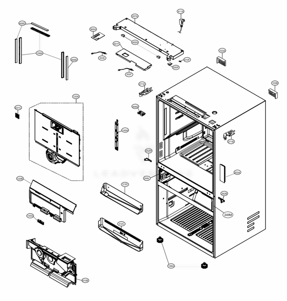 LG Cover,Hinge - MCK68184726
