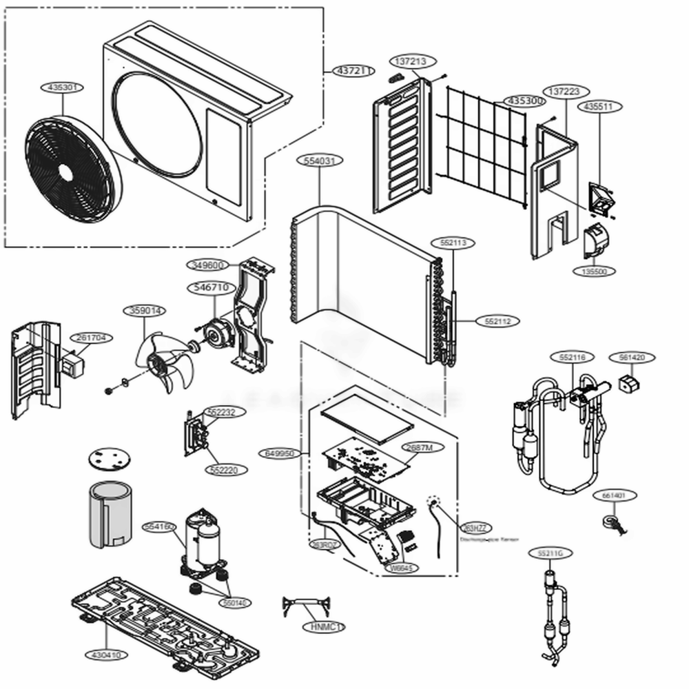 LG Air Conditioner Controloutdoor Case Assembly - ABQ75963615