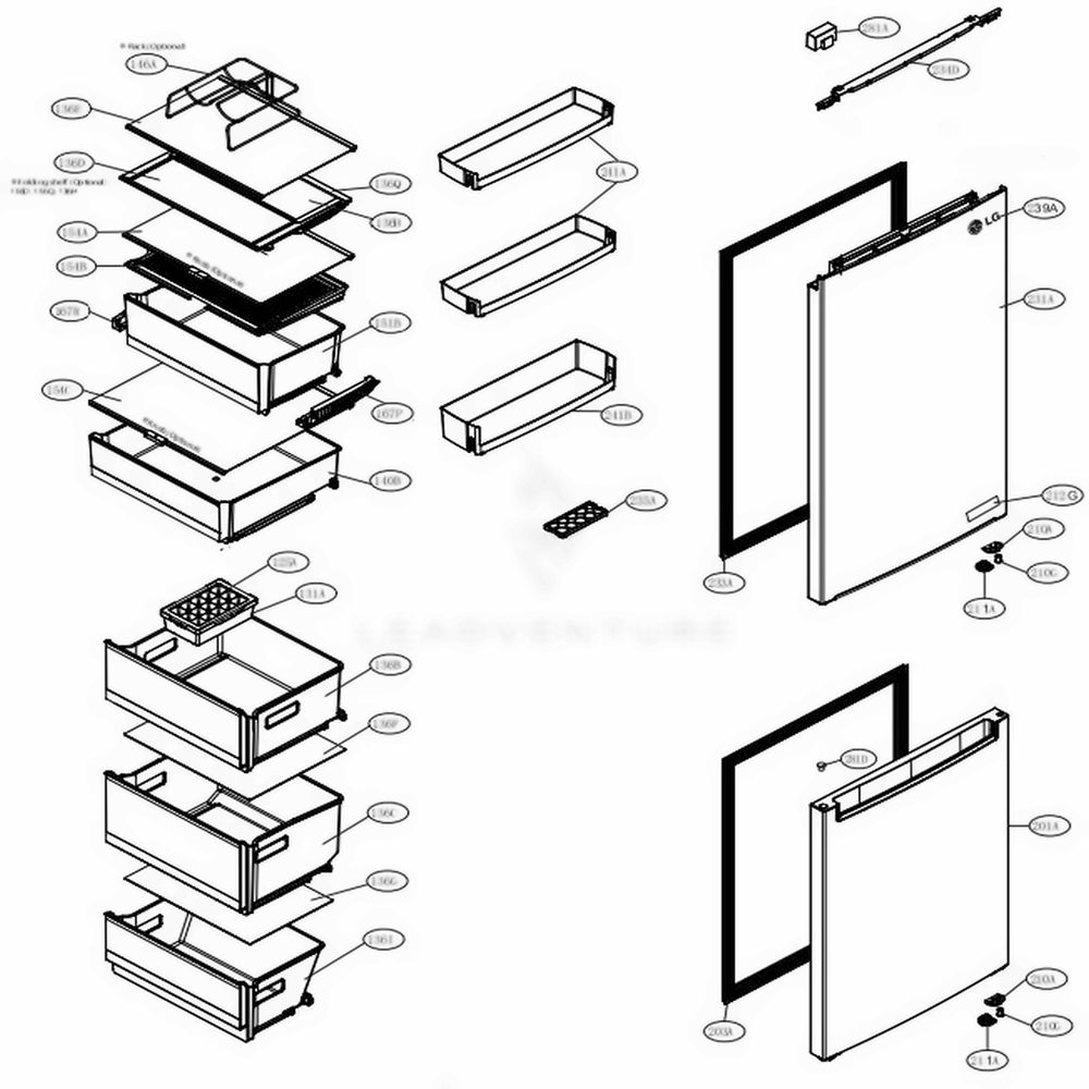 LG Refrigerator Door Basket - MAN64368401