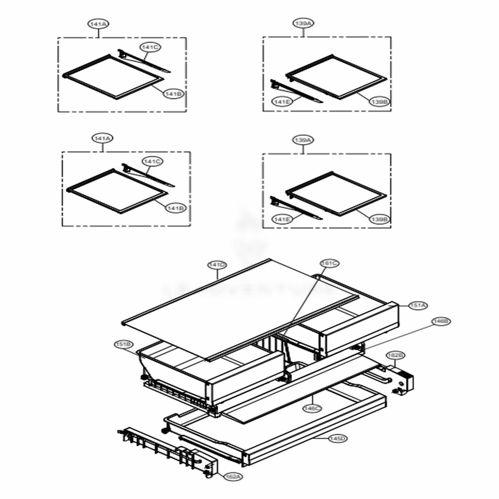 LG Guide Assembly,Rail(R) - AEC74897822