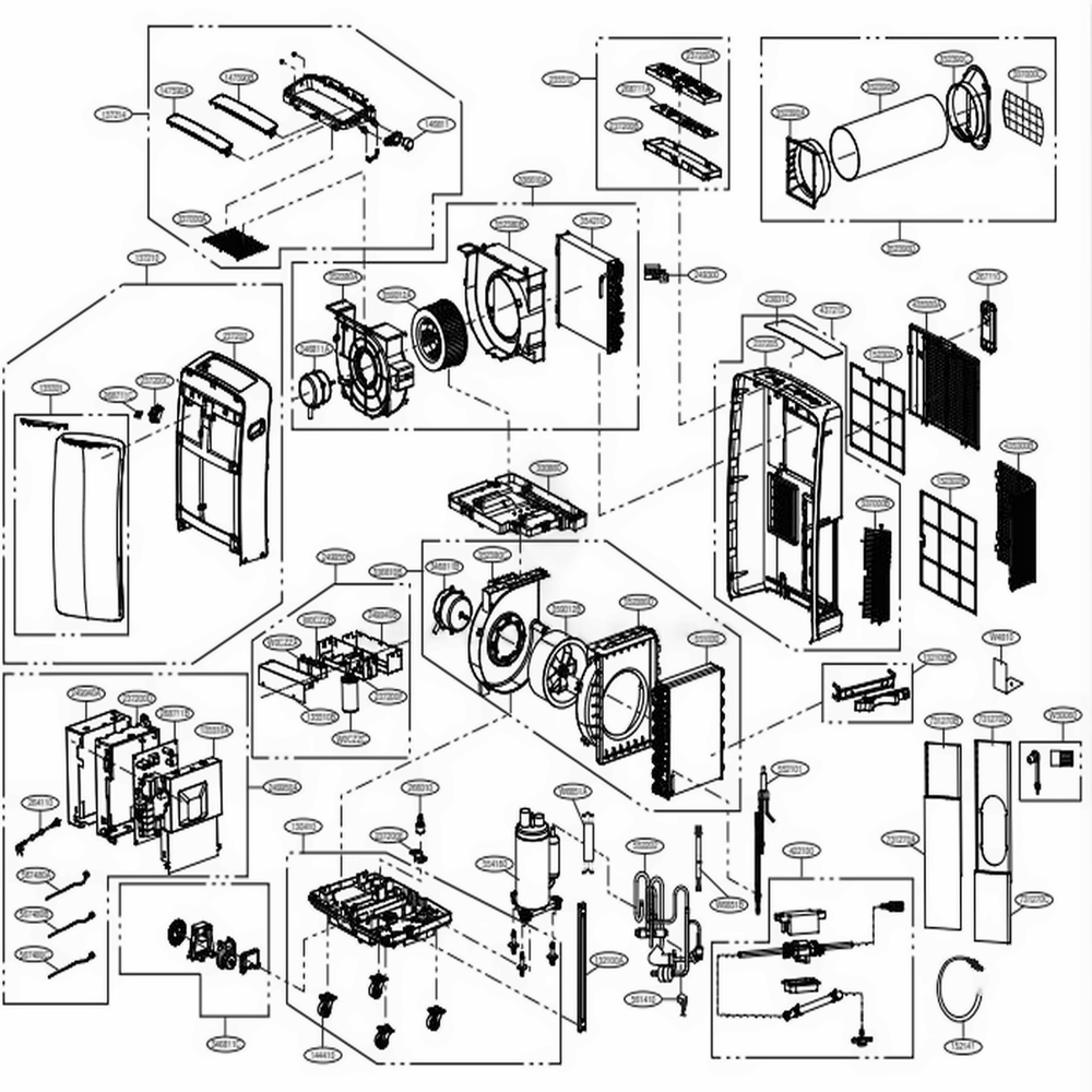 LG Air Conditioner Outsourcing Case Assembly - COV33312305