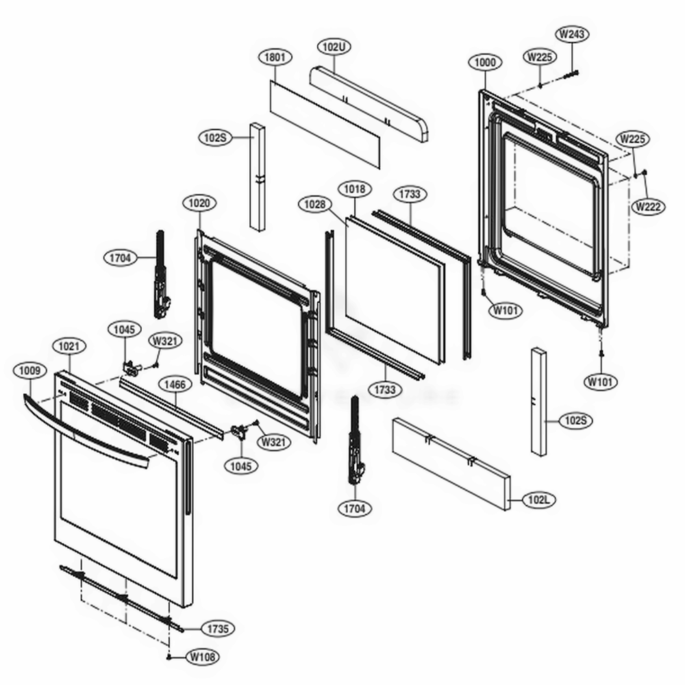 LG Handle,Door - MEB65414302