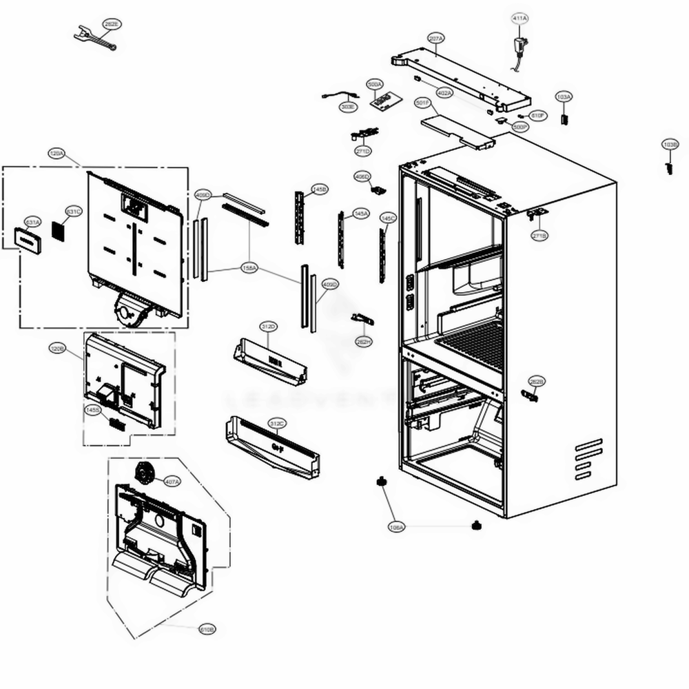 LG Hinge Cover - MCK68412510