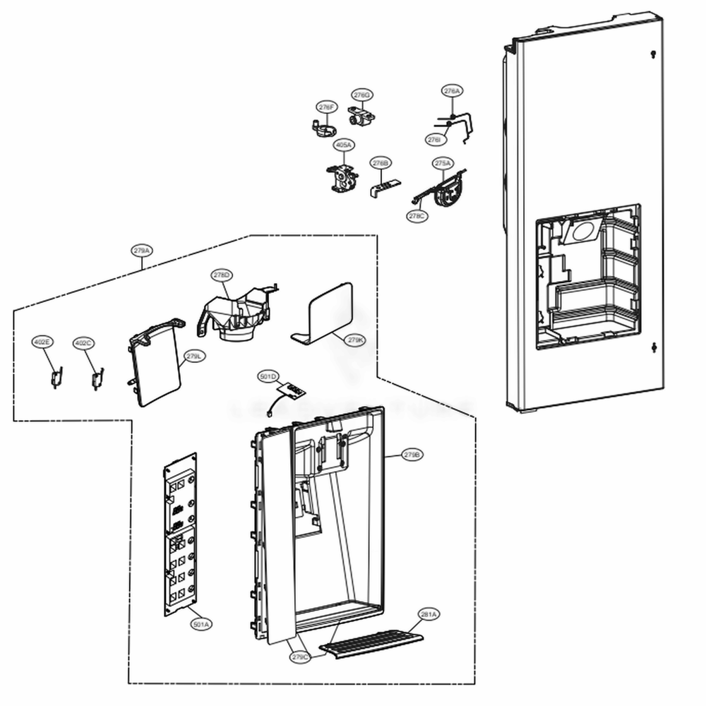 LG Button Lever - MBG64348803