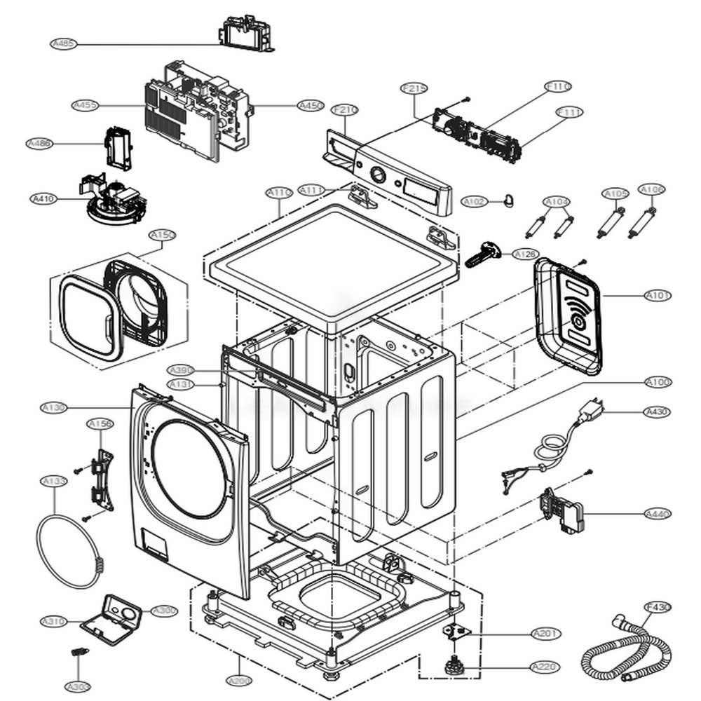 LG Panel Assembly,Control - AGL73077936