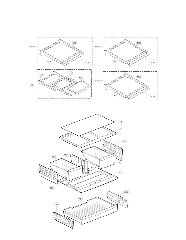 LG Refrigerator Shelf - MHL61991604