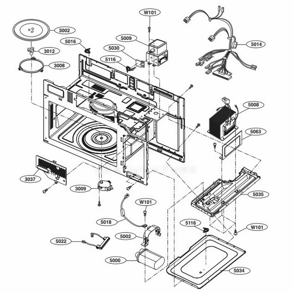 LG Bottom Plate - 3300W1A046D