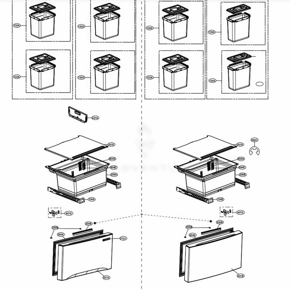 LG Bucket Cover Assembly - ACQ85329924