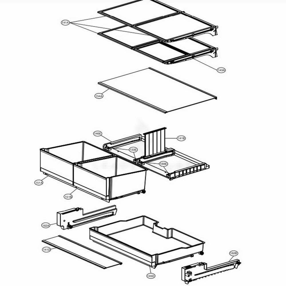 LG Tray Cover Assembly - ACQ91171003