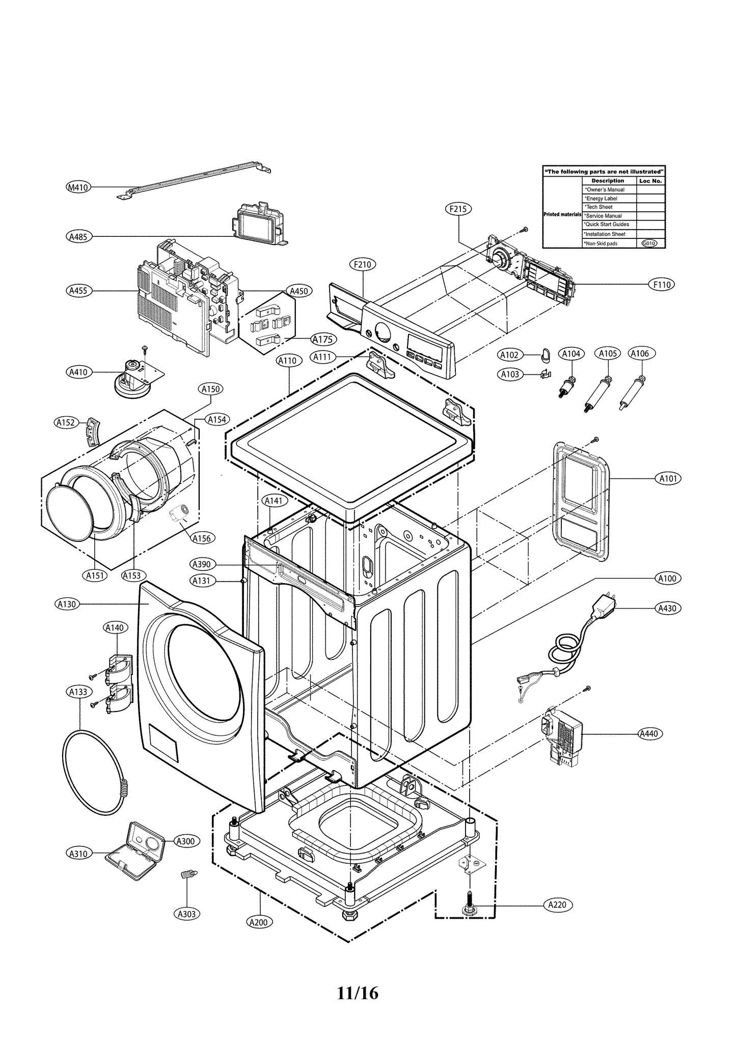LG Doorouter Frame - MDQ64116701