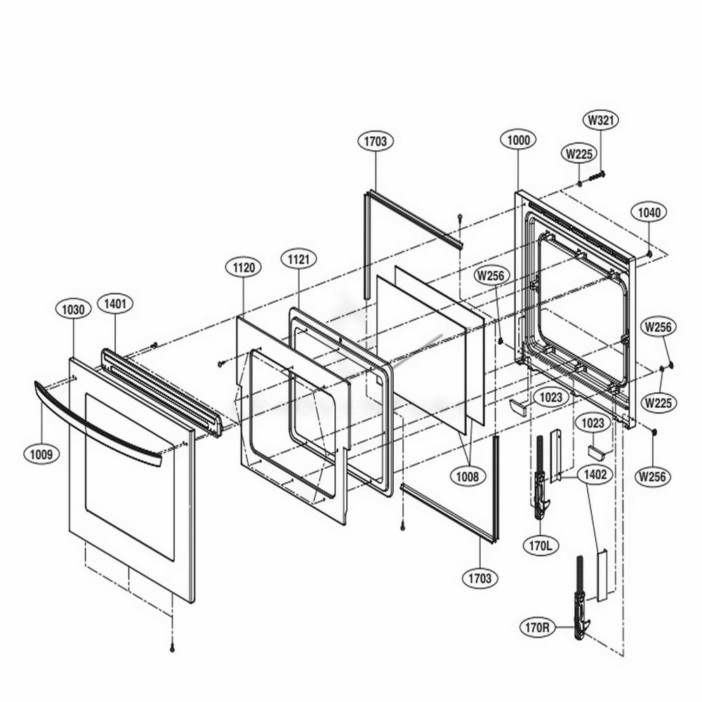LG Hinge Assembly - AEH75637208