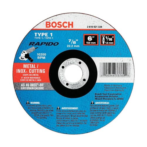 Bosch Grinding Wheel - 6 Diameter, - TCW1S600