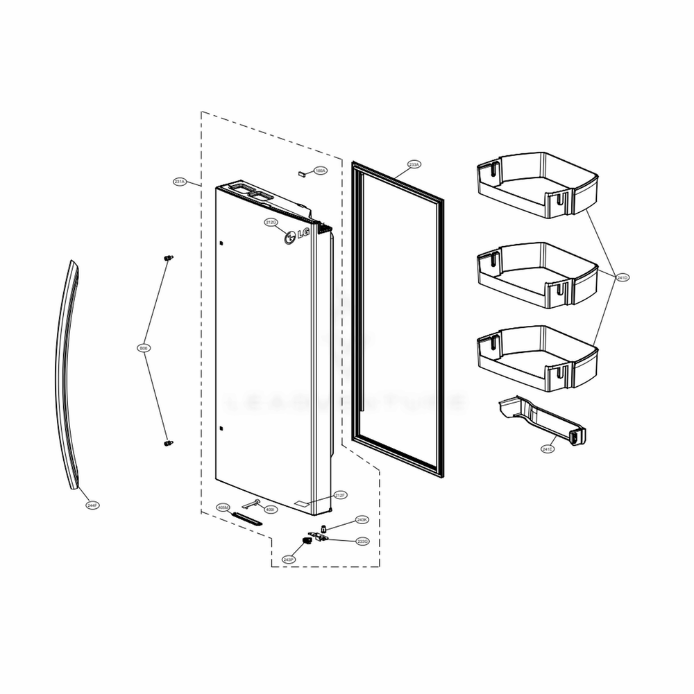 LG Refrigerato Door Foam Assembly - ADD73358350