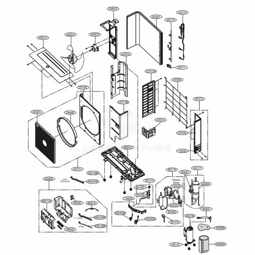 LG Check Valve Tube Assembly - AJR34870204