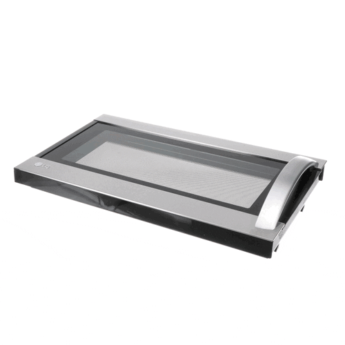 LG Microwave Full Door Assembly, Stainless Steel - ADC73908103
