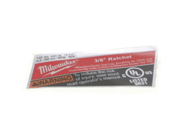 Milwaukee Service Nameplate - 12-20-2457