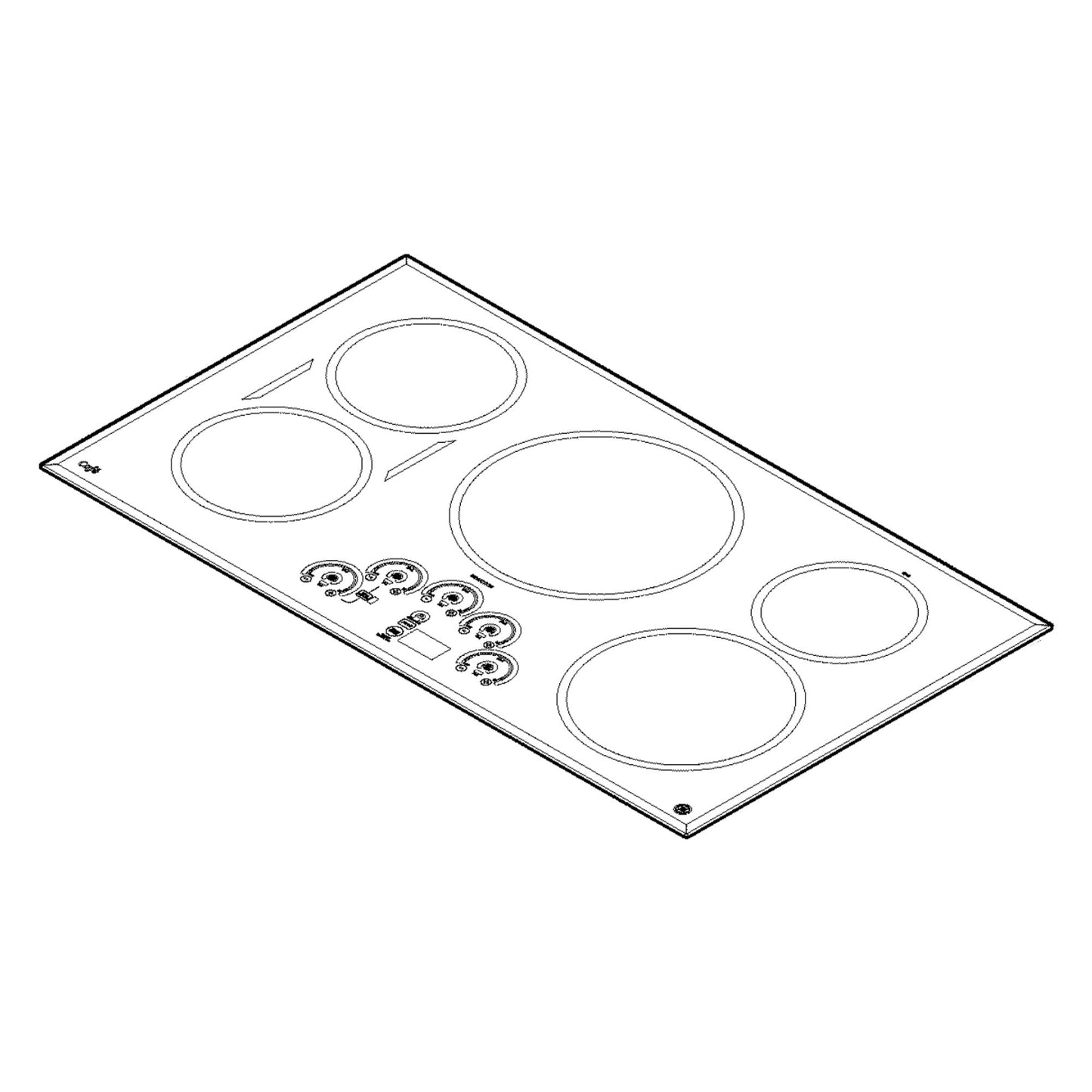 GE 36" Maintop Glass And Frame Assembly - WB62X32002