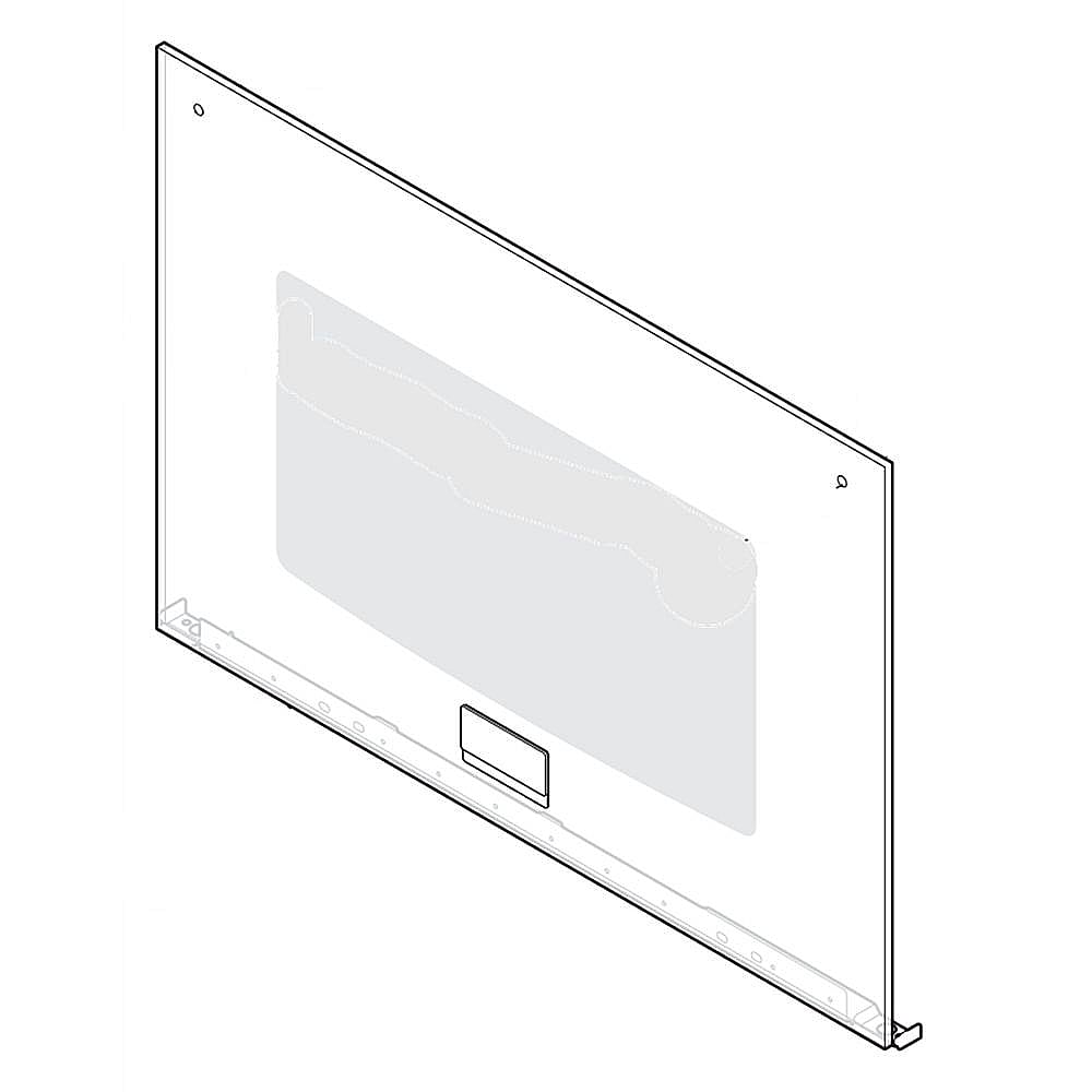 Electrolux Glass Assy.,Oven Door,Black - 318261316