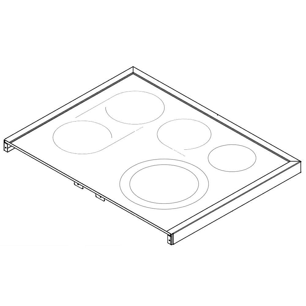 Electrolux Smoothtop Assembly,Glass/Steel - 5304511172