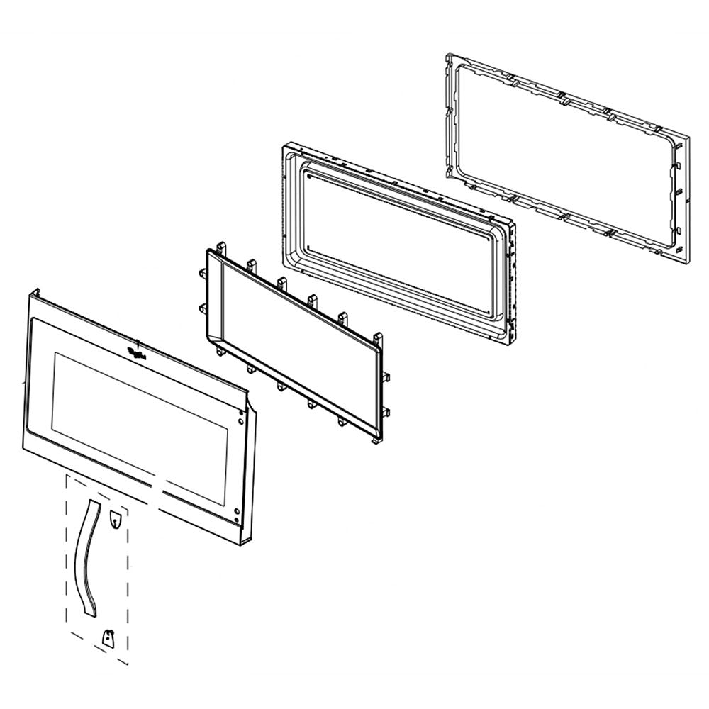 Whirlpool Complete Door Assembly Wmh3101 - W11173823