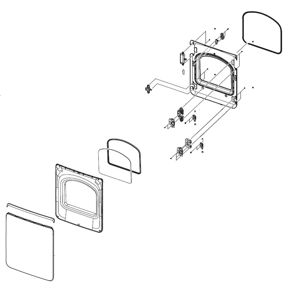 Samsung Assembly Door;Dv7000R,Dve50R54 - DC97-18995D