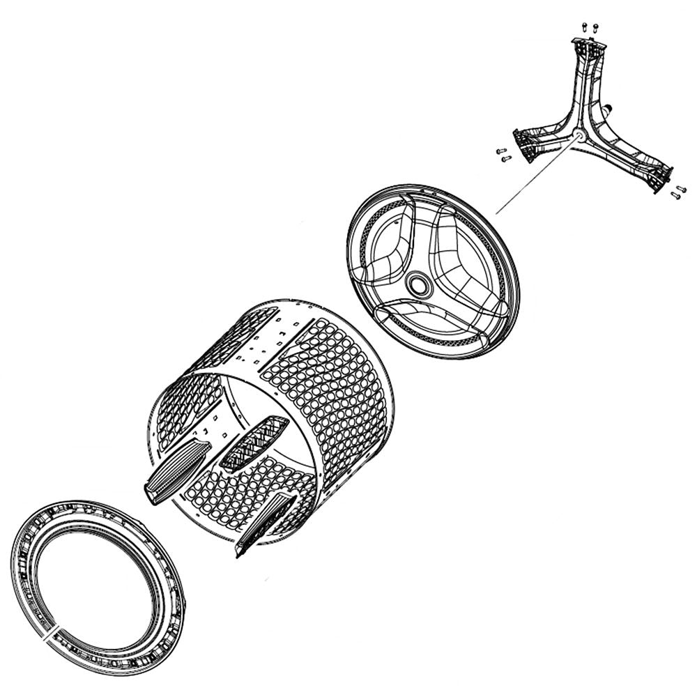 Samsung Assembly Drum;Wf6000R,507,580 - DC97-21456B