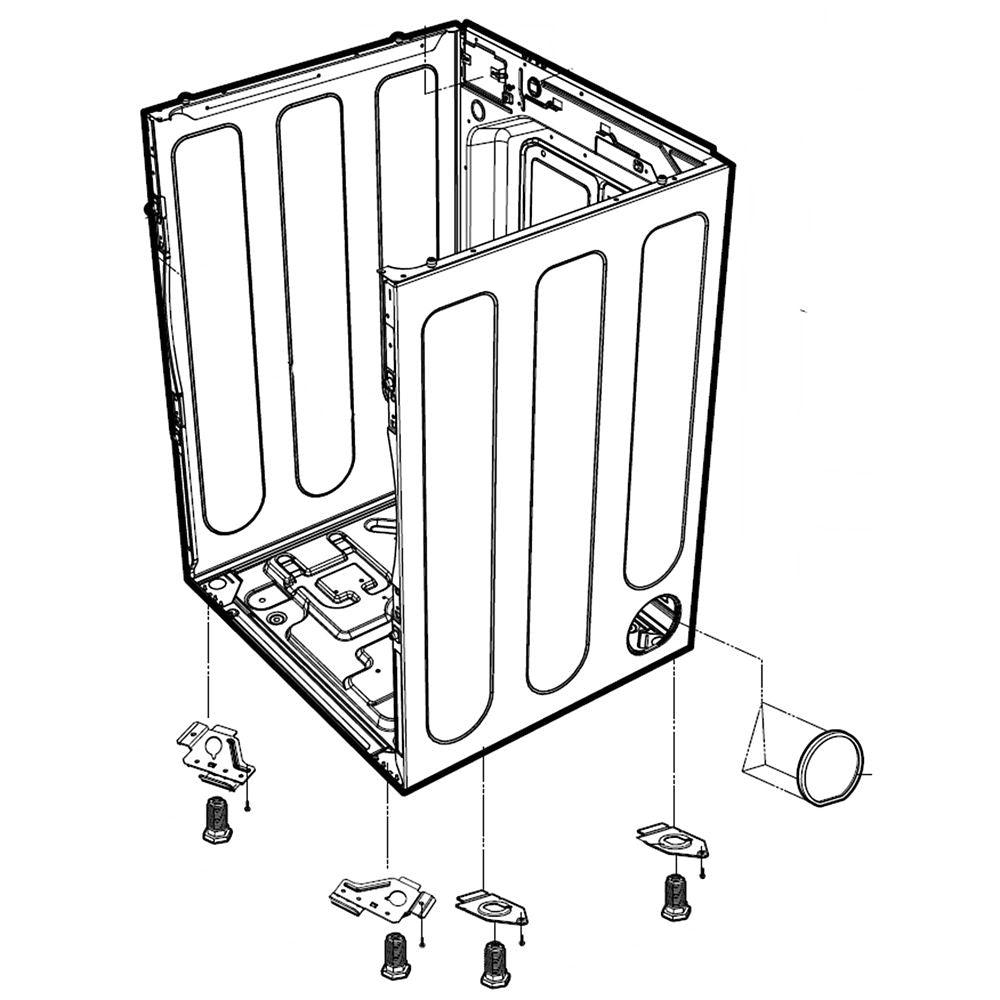 LG Washer Cabinet Assembly - ABJ34559226
