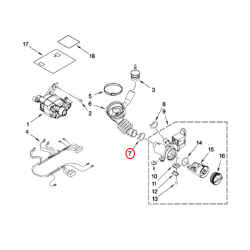 Whirlpool Clamp-Hose - W10273036
