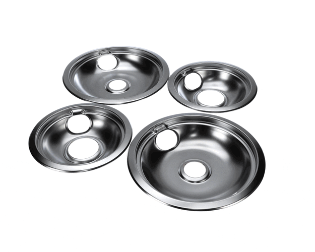Whirlpool Chrome Drip Bowl Set, 2-6-Inch - W10278125