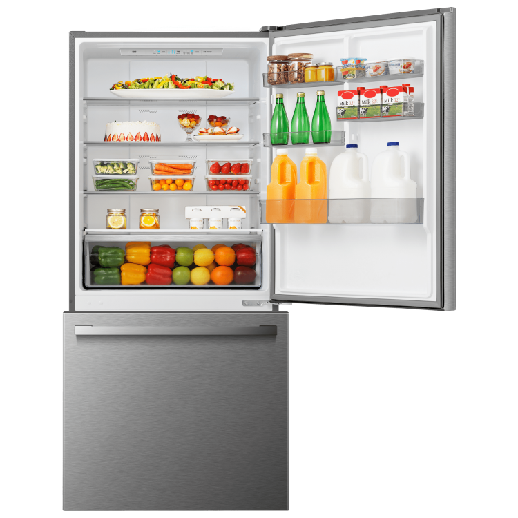 Hisense HRB171N6ASE 17.2-Cu Ft Counter-Depth Bottom-Freezer Refrigerator
