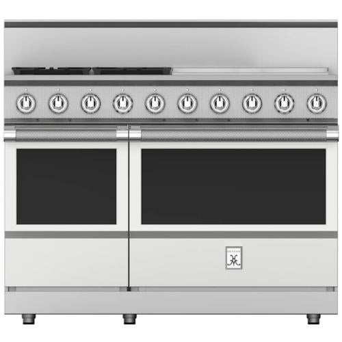 Hestan KRG484GDLPWH Range, 4 Burner With Griddle, All Gas, 48-Inch - Lp - White