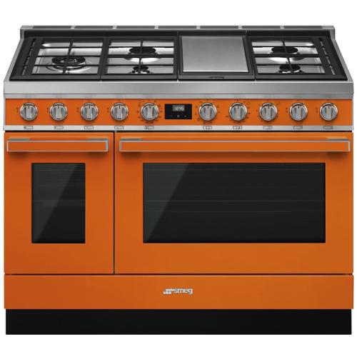 Smeg CPF48UGMOR Dual Fuel Double Oven Ranges 48-Inch