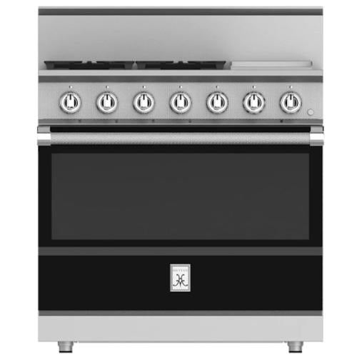Hestan KRG364GDLPBK Range, 4 Burner With Griddle, All Gas, 36-Inch - Lp - Black