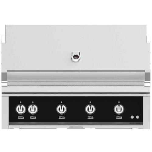 Hestan GMBR42NGBK Grill, Built-In, (3) Trellis, (1) Sear, Rotisserie, 42-Inch