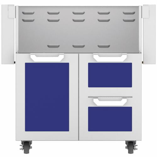 Hestan GCR30BU Double Drawer And Door Cart, 30-Inch - Blue
