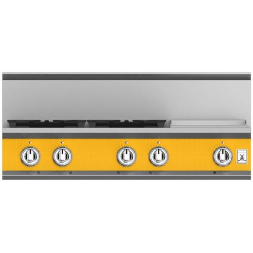 Hestan KRT364GDLPYW Rangetop, 4 Burner With Griddle, 36-Inch - Lp - Yellow