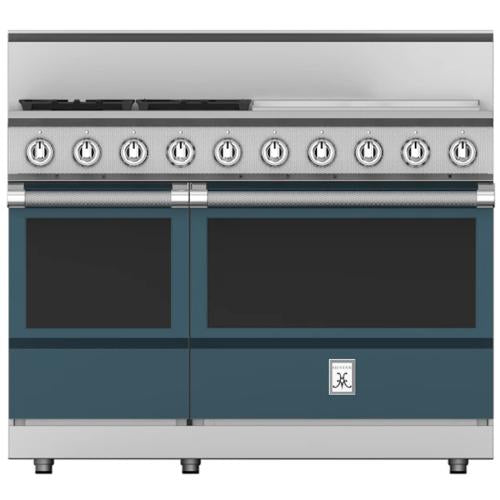 Hestan KRG484GDNGGG Range, 4 Burner With Griddle, All Gas, 48-Inch - Ng - Dark G