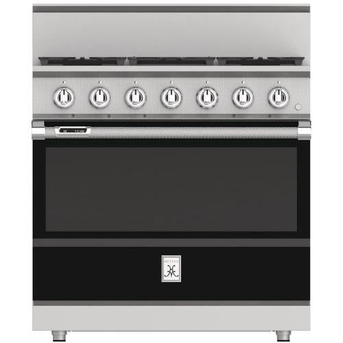 Hestan KRD365NGBK Range, 5 Burner, Dual Fuel, 36-Inch - Ng - Black