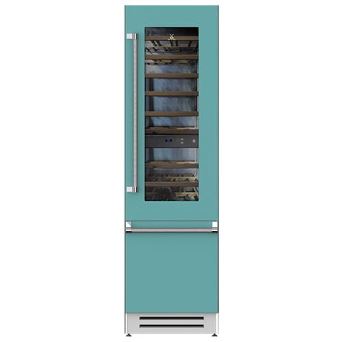 Hestan KRWR24TQ Refrigerator With Wine, Right Hinged, 24-Inch - Turquoise
