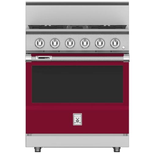 Hestan KRD304LPBG Range, 4 Burner, Dual Fuel, 30-Inch -Lp-Burgundy