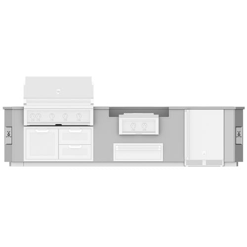 Hestan GESSP12 Grill, Outdoor Living Suite, Ss Countertop, Power Burner, 12
