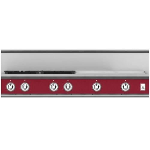 Hestan KRT484GDNGBG Rangetop, 4 Burner With Griddle, 48-Inch - Ng - Burgundy