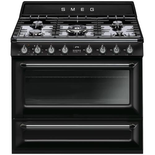 Smeg TRU90BL Dual Fuel Range 36-Inch