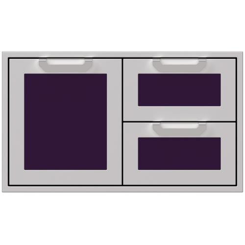 Hestan AGSDR36PP Double Drawer And Storage Door Combination, Marquise, 36-Inc