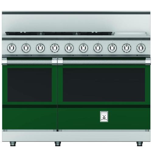 Hestan KRG485GDNGGR Range, 5 Burner With Griddle, All Gas, 48-Inch - Ng - Green