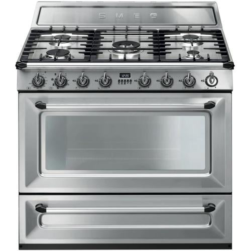 Smeg TRU90X Dual Fuel Range 36-Inch