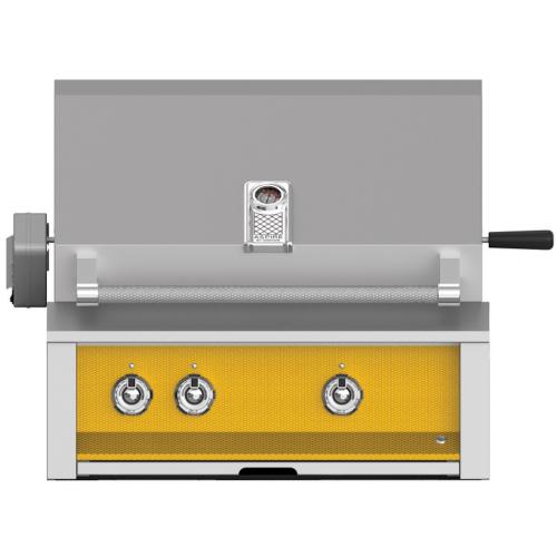 Hestan EABR30NGYW Grill, Aspire, Built-In, (2) U-Burner, Rotisserie, 30-Inch -