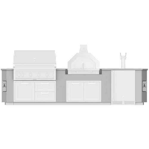 Hestan GESDC12 Grill, Outdoor Living Suite, Ss Countertop, Dispenser Beer,