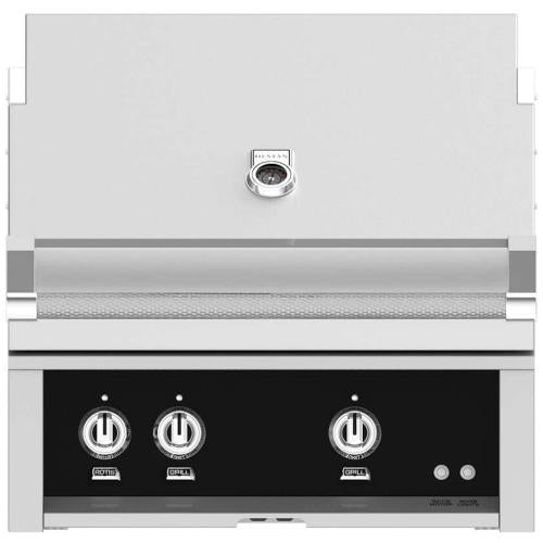 Hestan GABR30NGBK Grill, Built-In, (2) Trellis, Rotisserie, 30-Inch - Ng - Bla